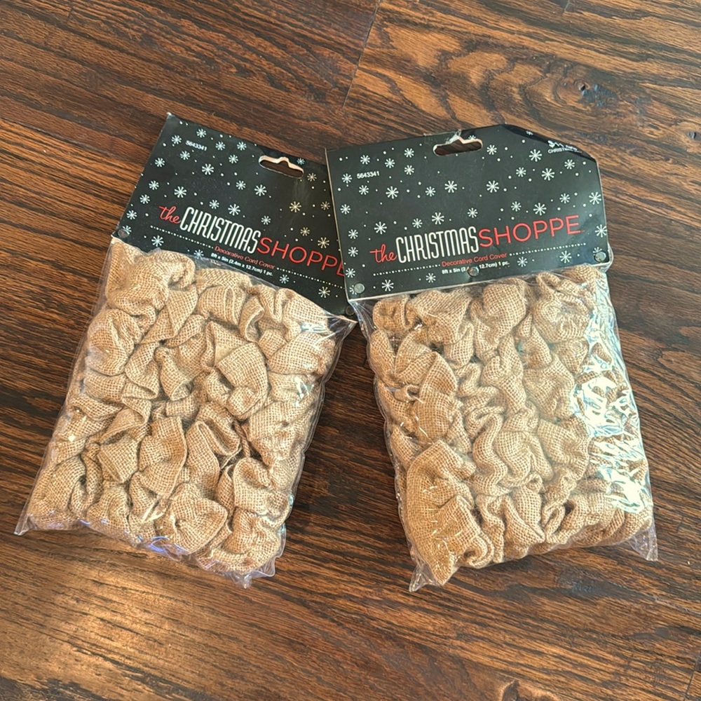Jute Burlap Lamp or Tree Cord Cover. New.